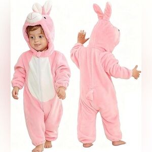 Michley Baby rabbit Costume Winter Autumn Hooded Romper  Cosplay 18-24 months